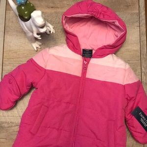 FADED GLORY Baby Girl Pink Snowsuit 0-3 Months